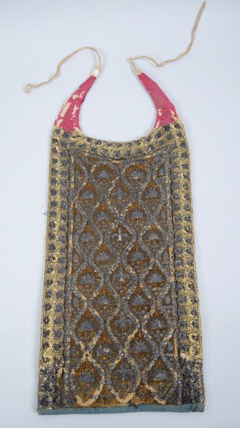 Small embroidered velvet breastplate with...