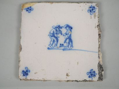 DELFT
Set of fifteen earthenware tiles with...