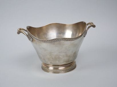 Ice bucket in silver 950 thousandths, the...
