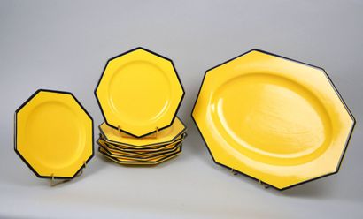 POET-LAVAL
Service set in yellow earthenware...
