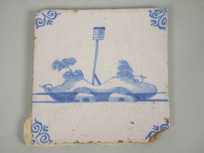 DELFT
Set of fifteen earthenware tiles with...