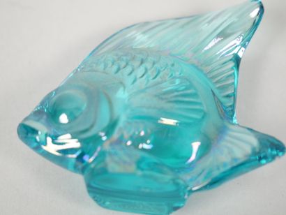 LALIQUE FRANCE
Fish
Subject in turquoise-blue...