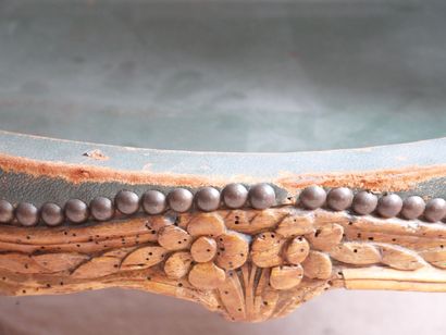 A molded and carved beechwood cabriolet-shaped...