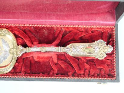 800 thousandths gilt silver pie server with...