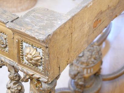 Rectangular console table in finely carved,...