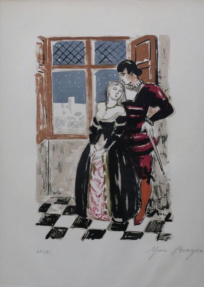 Yves BRAYER (1907-1990)
Couple at the window
Lithograph...