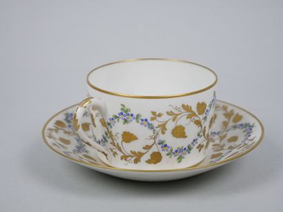 LE TALLEC 
Porcelain cup and saucer with...