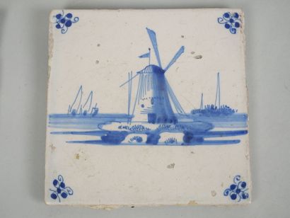 DELFT
Set of fifteen earthenware tiles with...
