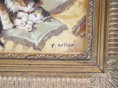20th century school
Cats on a bed
Oil on...