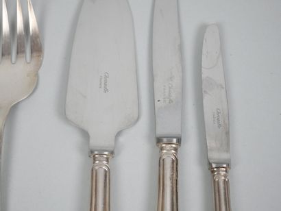CHRISTOFLE
Partie de ménagère en métal argenté,...