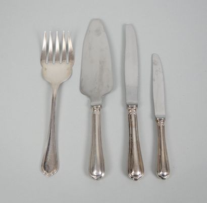 CHRISTOFLE
Partie de ménagère en métal argenté,...