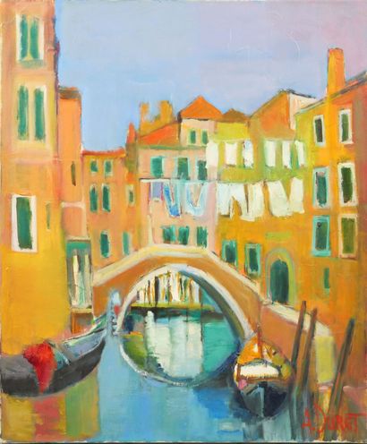 André DURET (born 1921) 
Venice
Oil on canvas...