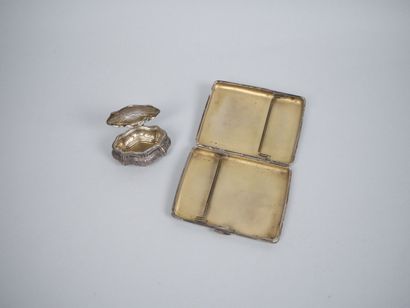 Cigarette case in silver 800 thousandths,...