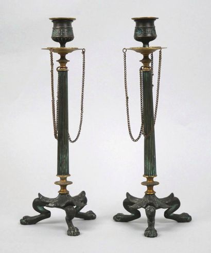 In the taste of BARBEDIENNE
Pair of bronze...