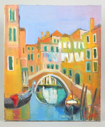 André DURET (born 1921) 
Venice
Oil on canvas...