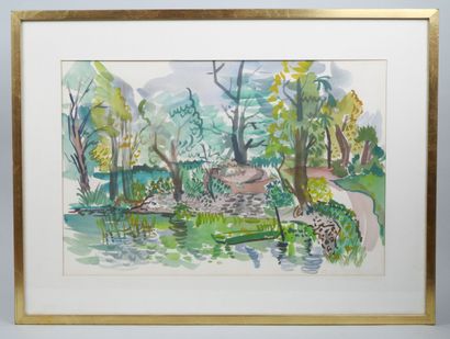Georges de BARDYERE (born 1910)
River bank
Watercolor...