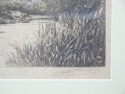 Lucien GAUTIER (1850-1925)
Le pont du Gard
Black...