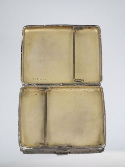 Cigarette case in silver 800 thousandths,...