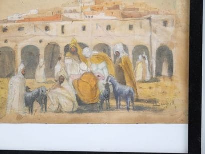Maurice BOUVIOLLE (1893-1971)
Ghardaïa Square
Watercolor...