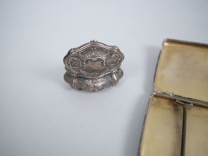 Cigarette case in silver 800 thousandths,...