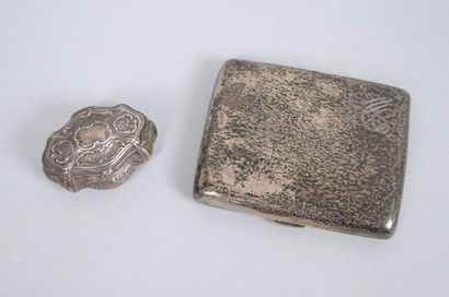 Cigarette case in silver 800 thousandths,...