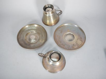 Set of two cups and their saucers in 950...