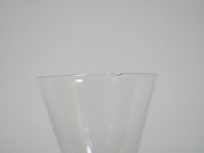 Cut crystal liqueur service, base model decorated...
