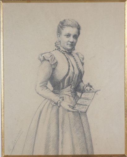 Ecole du XIXe / début XXe siècle
Portrait...
