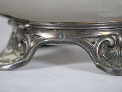 Glass sugar bowl decorated with Greek motifs,...