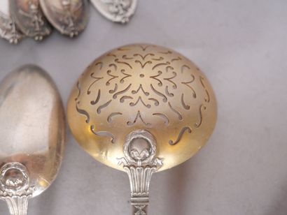 Tea service set in silver 950 thousandths...
