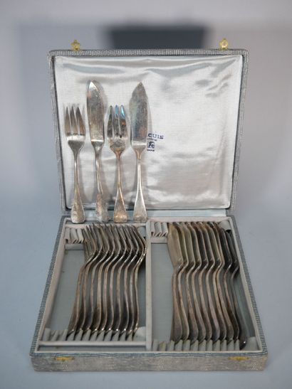 ERCUIS
Suite of 12 fish cutlery sets, single-flat...