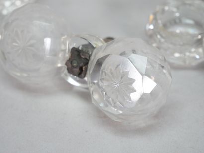 Cut crystal liqueur service, base model decorated...