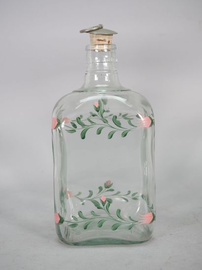 Crystal vase with flared neck and cut decoration...