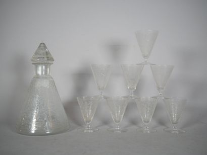 Part of a liqueur glass service with rich...