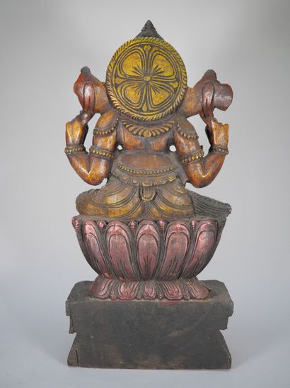 INDIA, 20th century
Large carved and polychromed...