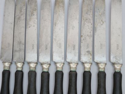 Set of mismatched knives including : 
- LUER...