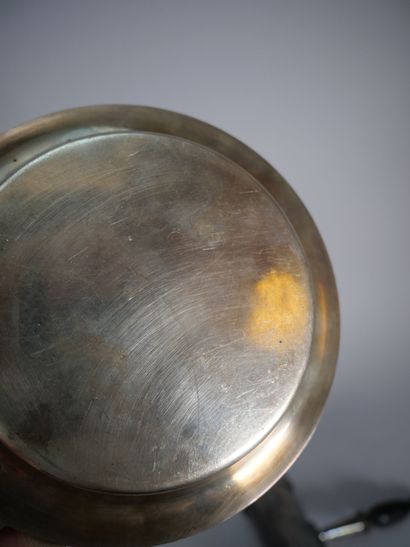 Set of silver-plated metal parts including...