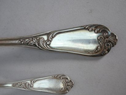 Set of cutlery in 950 thousandths silver...