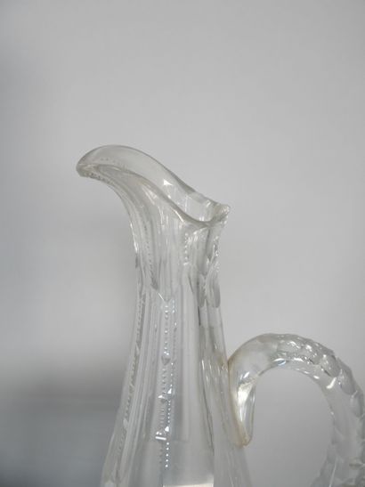 Cut crystal truncated-cone decanter with...