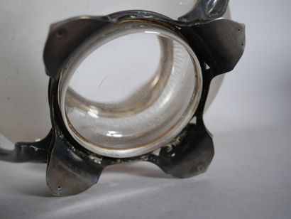 Glass sugar bowl decorated with Greek motifs,...