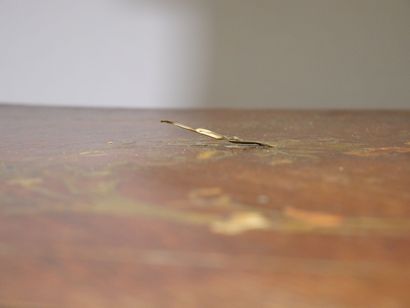 Table travailleuse en bois de placage à décor...