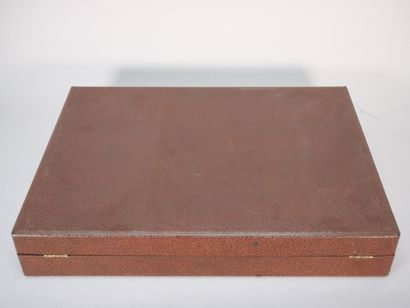 Parts of a menagère in metal, filets pattern,...
