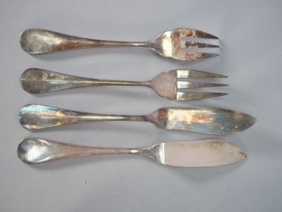 ERCUIS
Suite of 12 fish cutlery sets, single-flat...