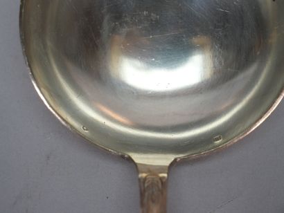 White metal service set with foliate and...