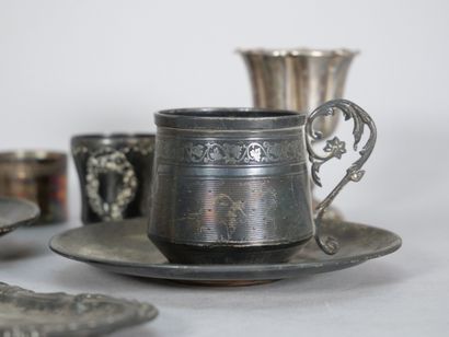 Set of 925 thousandths silver pieces including:...