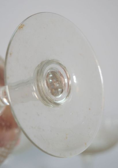 Part of a service of cut crystal glasses...