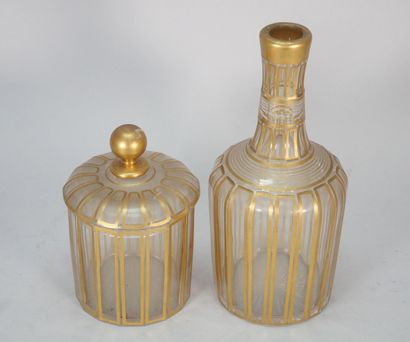 BACCARAT, attributed to 
Set of 2 crystal...