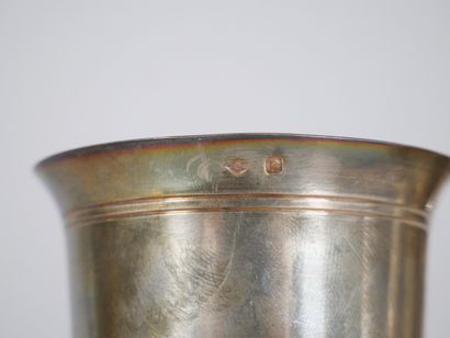 Set of two 950 thousandths silver kettledrums,...