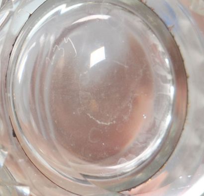 Cut crystal liqueur service, base model decorated...