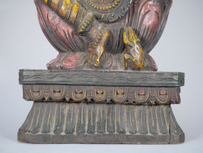 INDIA, 20th century
Large carved and polychromed...